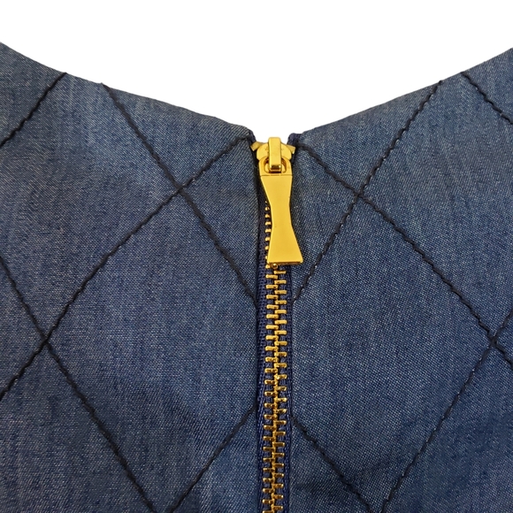 Kate Spade Quilted Chambray Mini Shift Dress - Picture 8 of 14